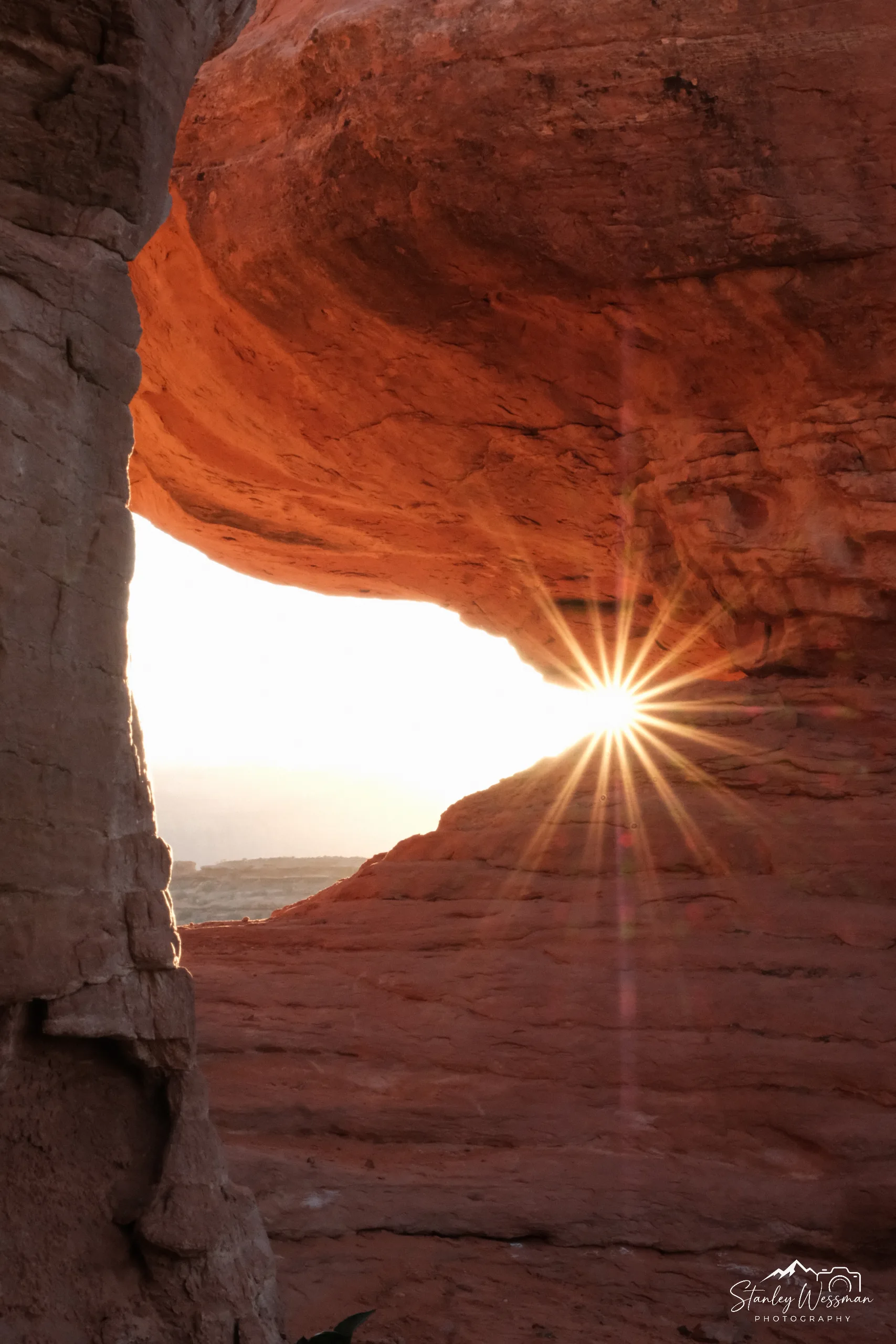 Sunrise through Hamburger Rock